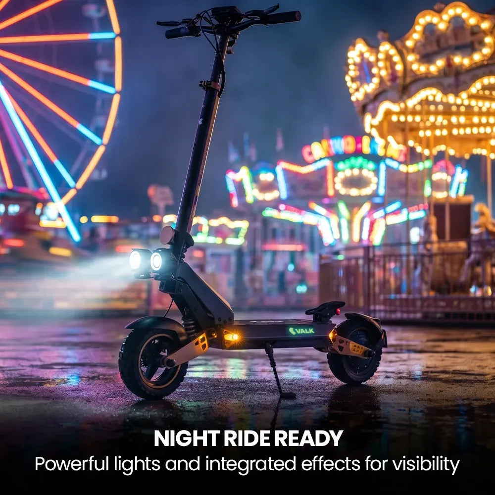 VALK Ego 8 Electric Scooter, Powerful, AU Compliant, 48V 13Ah, 55km Max Range, eScooter for Adults, Foldable, Off Road, Black/Bronze