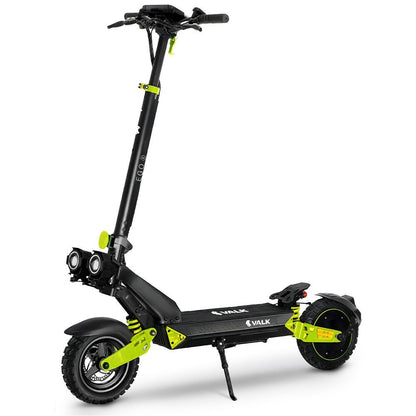 VALK Ego 8 Electric Scooter, 45km/h Max, AU Compliant, 48V 13Ah, Up to 55km Range, eScooter for Adults, Foldable, Off Road, Black/Green