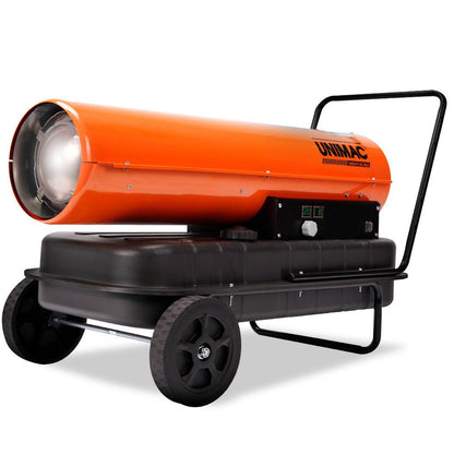 UNIMAC 50KW Portable Industrial Diesel Direct Forced Air Space Heater.