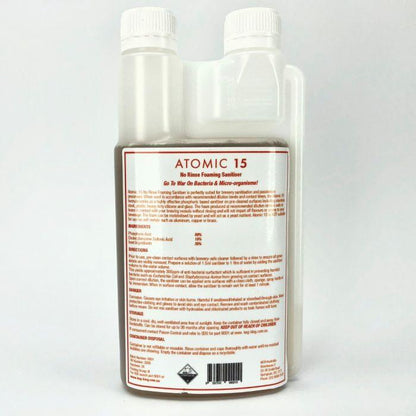 Atomic 15 - Foaming Sanitiser - No Rinse.