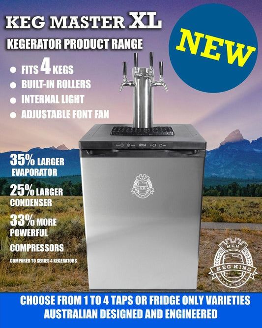 Keg King - Kegmaster Series XL Kegerator - Fastap Triple Tap.
