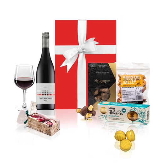 Red Wine & Gourmet Sweets Hamper.
