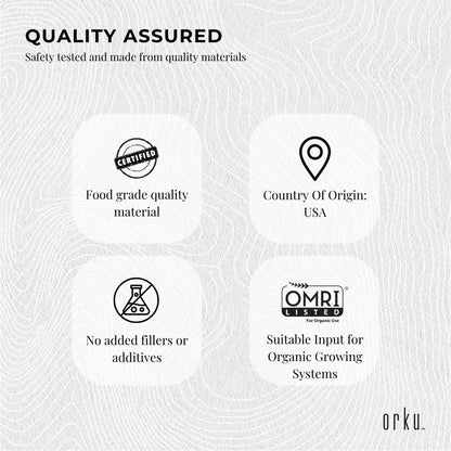 Orku 10Kg Fine Diatomaceous Earth - Food Grade FCC Fossil Shell Flour Powder