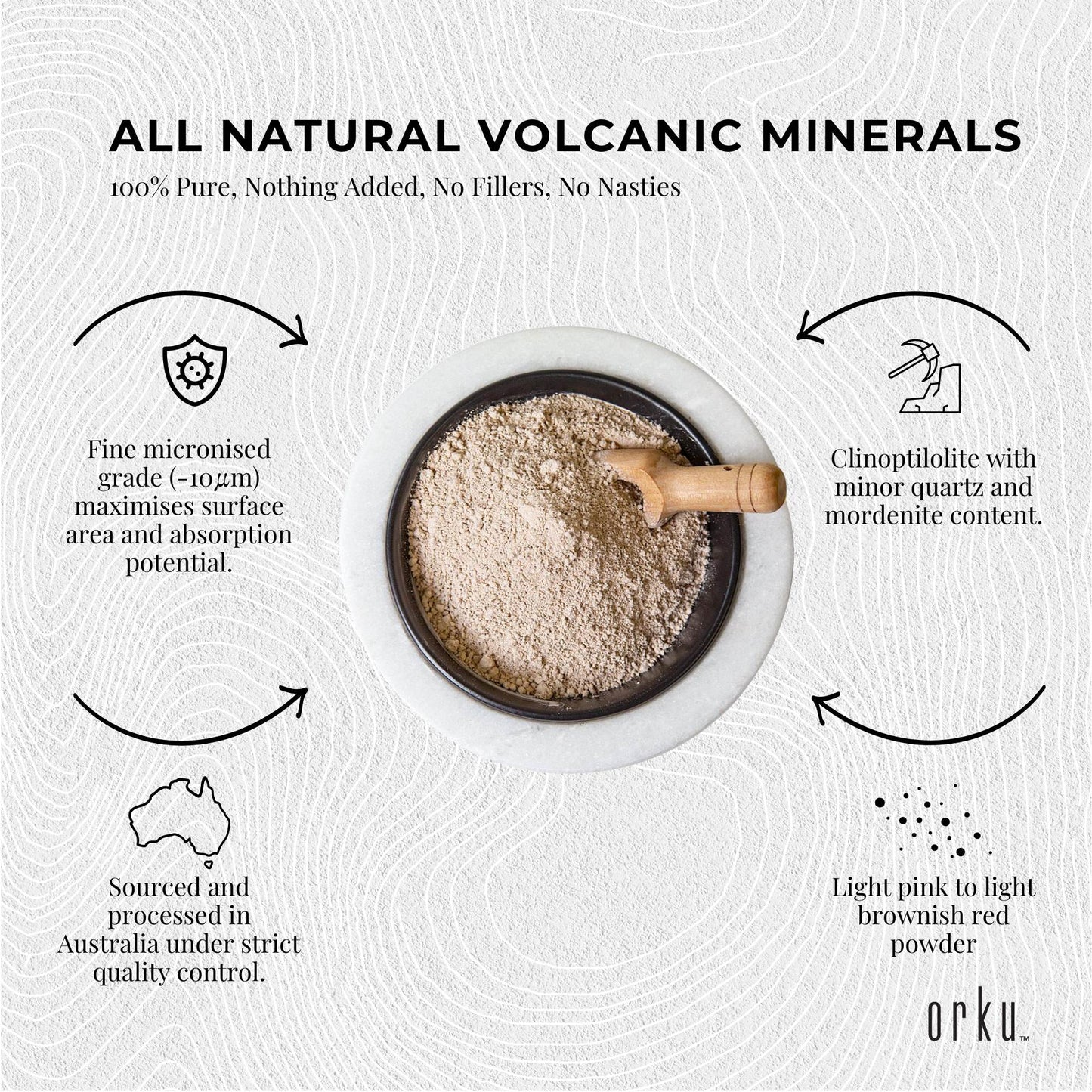1Kg Pure Micronised Zeolite Powder Mineral - Micronized Volcamin Clinoptilolite