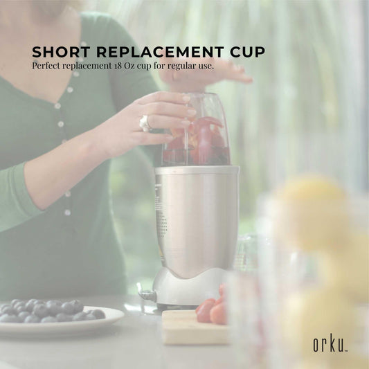 For Nutribullet Small Short Little 18 Oz Cup - For 600W + 900W Model Replacement.