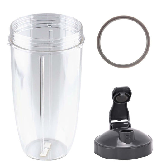 For Nutribullet Colossal Large Cup + Fliptop Lid + Grey Seal - 900 600 Models.