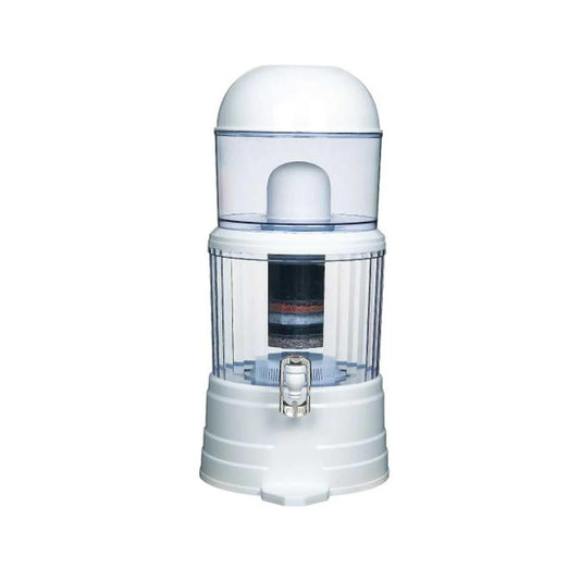 16L Benchtop 8 Stage Water Filter - Ceramic Carbon Mineral Stone Silica Purifier.
