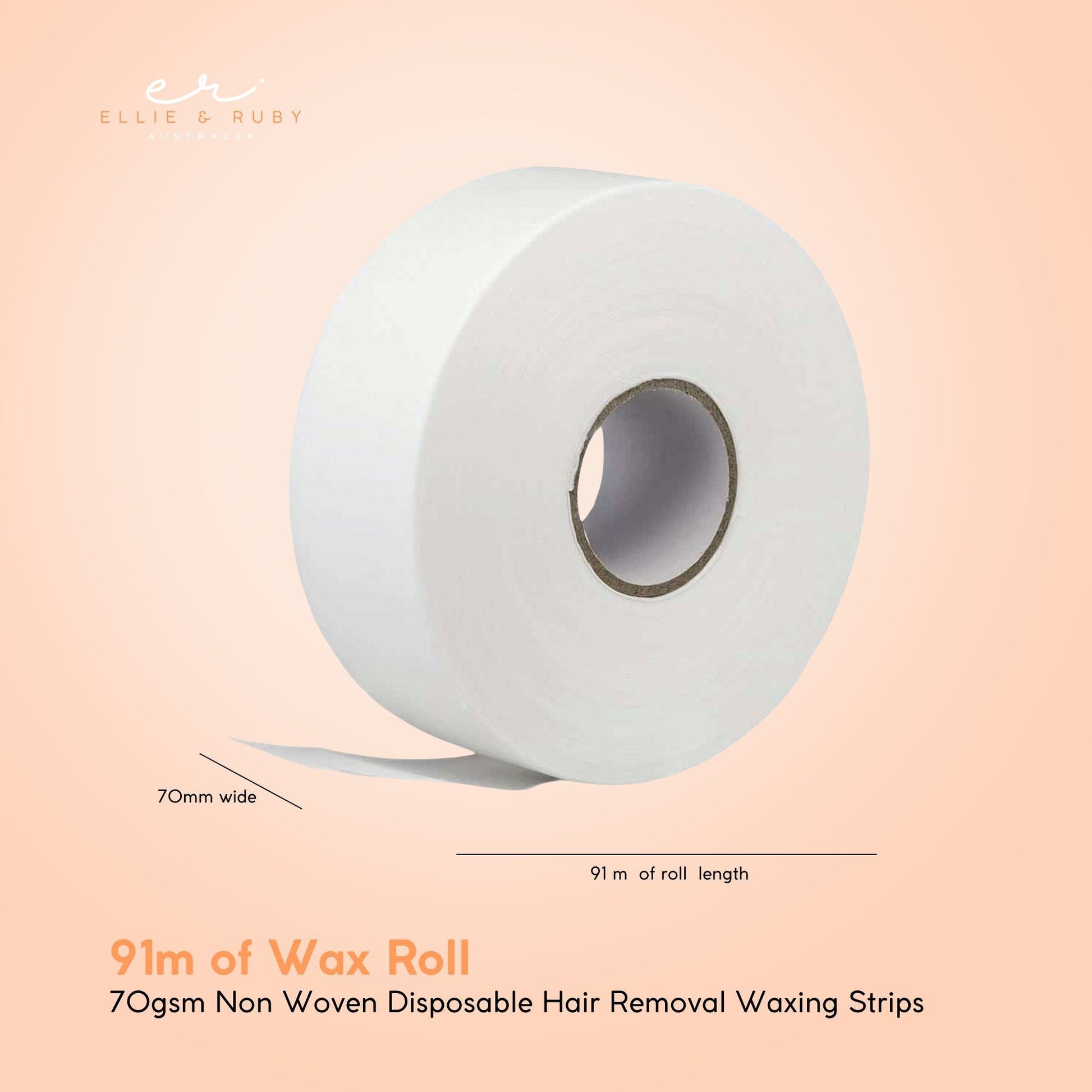 100 Yards 91m Wax Roll  - 70gsm Non Woven Disposable Hair Removal Waxing Strips.