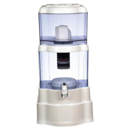 22L Benchtop 8 Stage Water Filter - Ceramic Carbon Mineral Stone Silica Purifier.