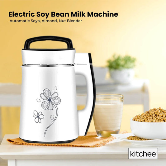 Kitchee 1.2L Electric Soy Bean Milk Maker Machine - Automatic Almond Nut Blender.