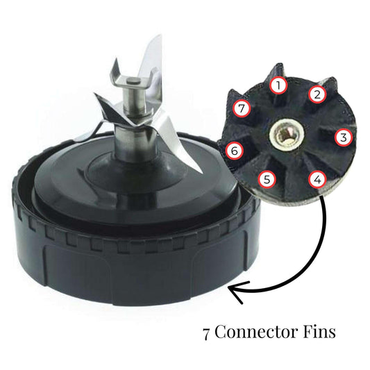 For Nutri Ninja Extractor Blade - 7 Fin Connection Replacement Blender Parts.