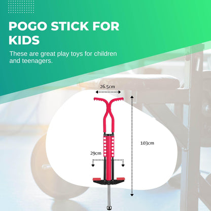 Red Pogo Stick Kids - Childrens Jumping Jackhammer Exercise Hopper Toy.