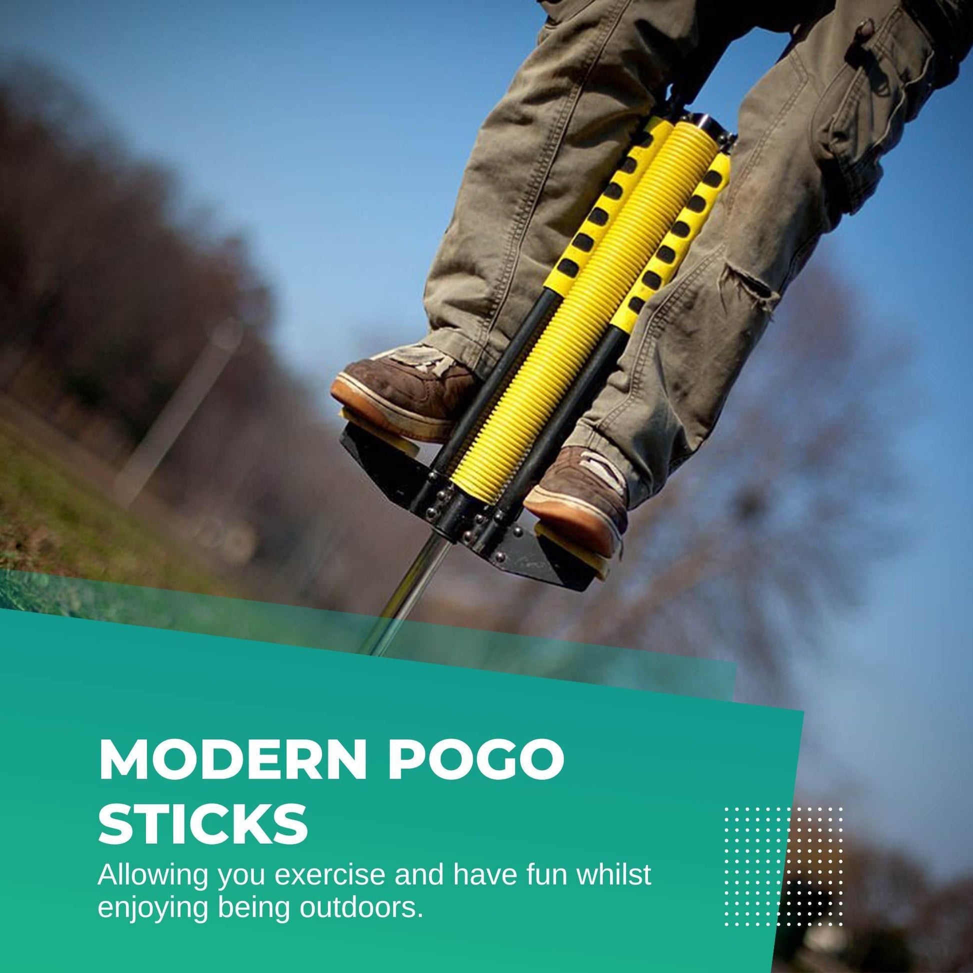 Black and Yellow Pogo Stick - Children's Large Jumping Jackhammer Toy.