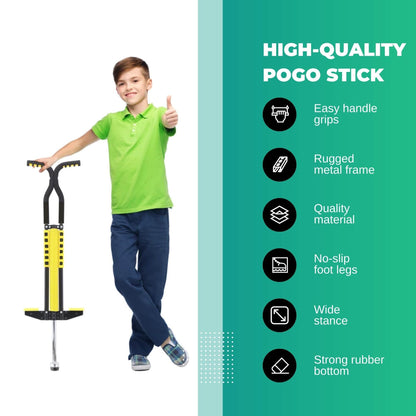 Black and Yellow Pogo Stick - Children's Large Jumping Jackhammer Toy.