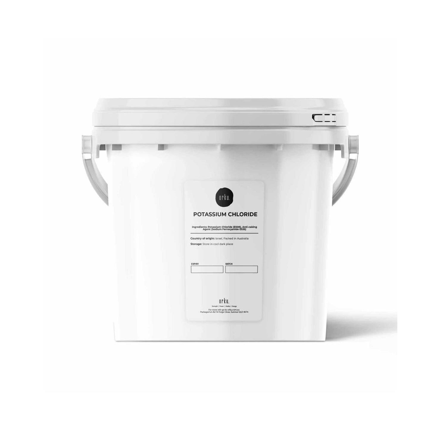 Orku 2Kg Potassium Chloride Powder (KCl) - Food Grade E508 Salt Substitute