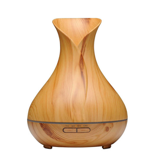 Essential Oil Aroma Diffuser Tulip Light Wood  -Ultrasonic Mist Humidifier.