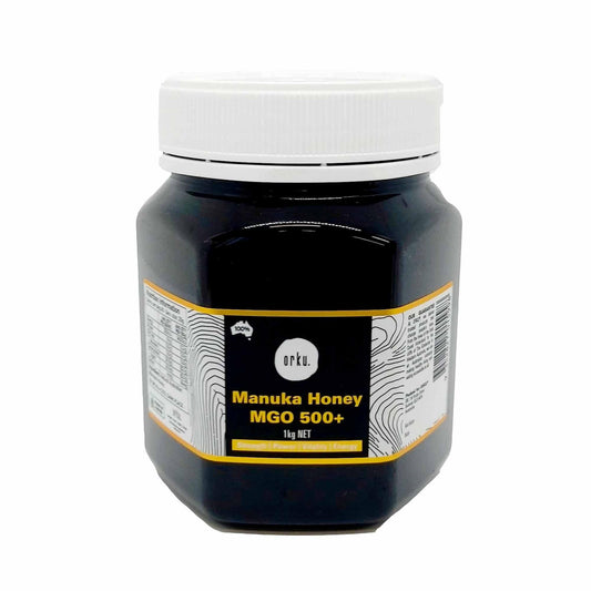 Orku 1Kg MGO 500+ Australian Manuka Honey - 100% Raw Natural Pure Jelly Bush.