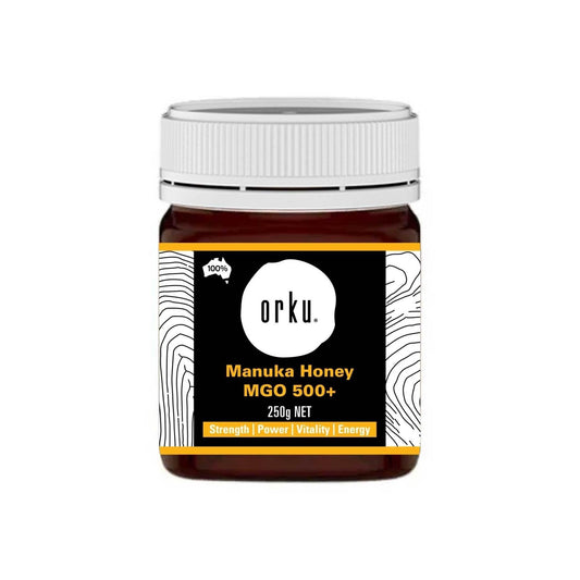 Orku 250g MGO 500+ Australian Manuka Honey - 100% Raw Natural Pure Jelly Bush.