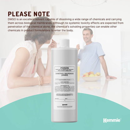 Kemmie 250ml DMSO Liquid 99.9% Pure - USP Grade Dimethyl Sulfoxide Solvent