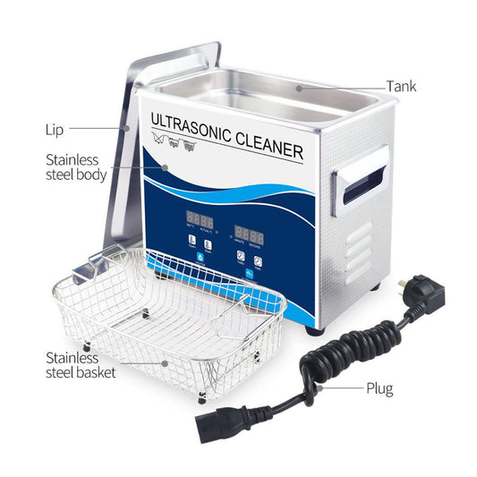 3.2L Digital Ultrasonic Cleaner Jewelry Ultra Sonic Bath Degas Parts Cleaning.