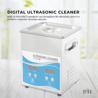 2L Digital Ultrasonic Cleaner Jewelry Ultra Sonic Bath Degas Parts Cleaning.