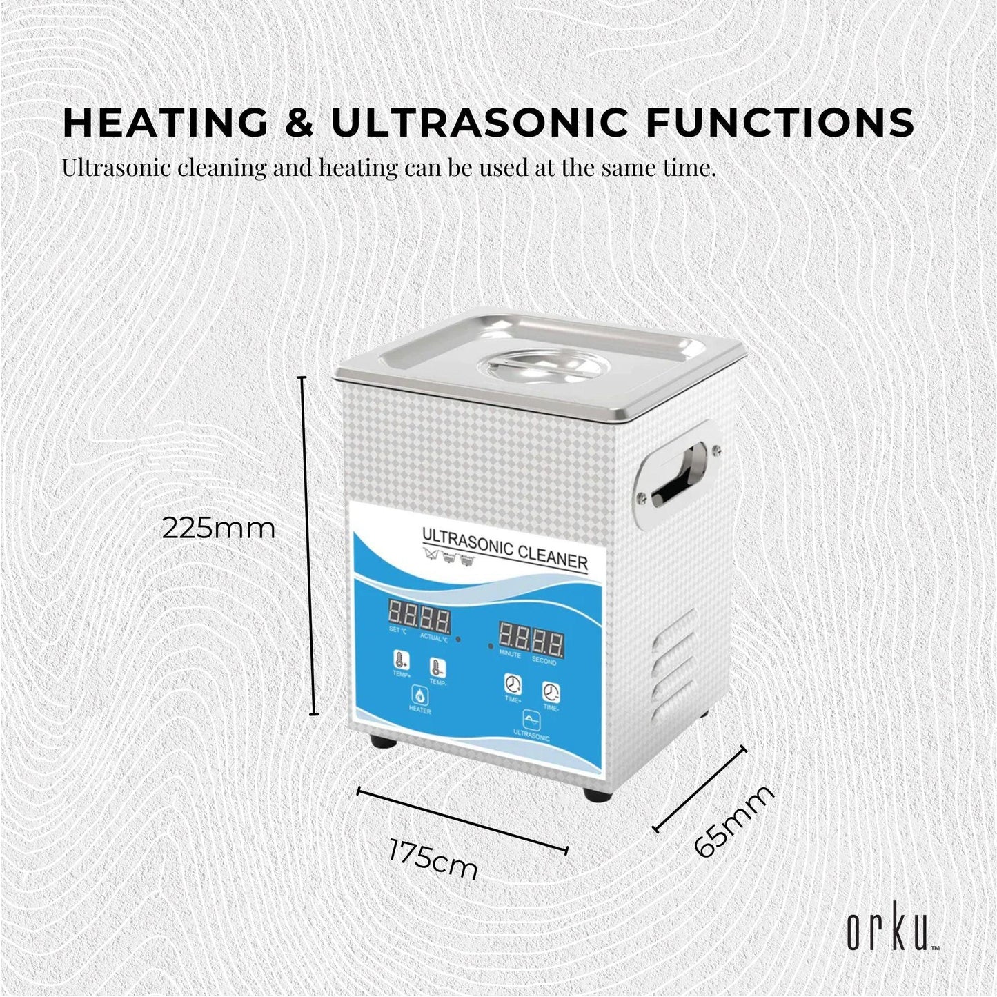 2L Digital Ultrasonic Cleaner Jewelry Ultra Sonic Bath Degas Parts Cleaning.