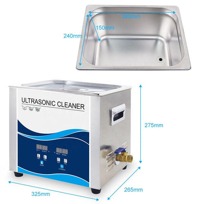 10L Digital Ultrasonic Cleaner Jewelry Ultra Sonic Bath Degas Parts Cleaning.