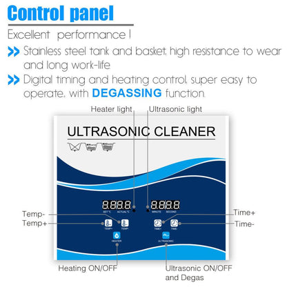 10L Digital Ultrasonic Cleaner Jewelry Ultra Sonic Bath Degas Parts Cleaning.
