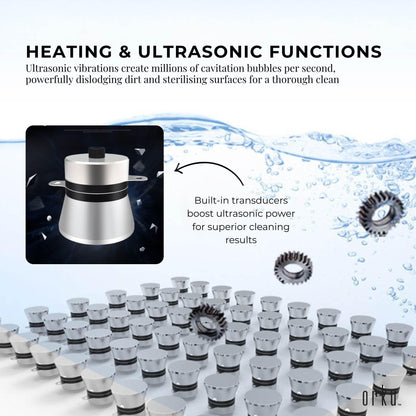 30L Digital Ultrasonic Cleaner Jewelry Ultra Sonic Bath Degas Parts Cleaning.