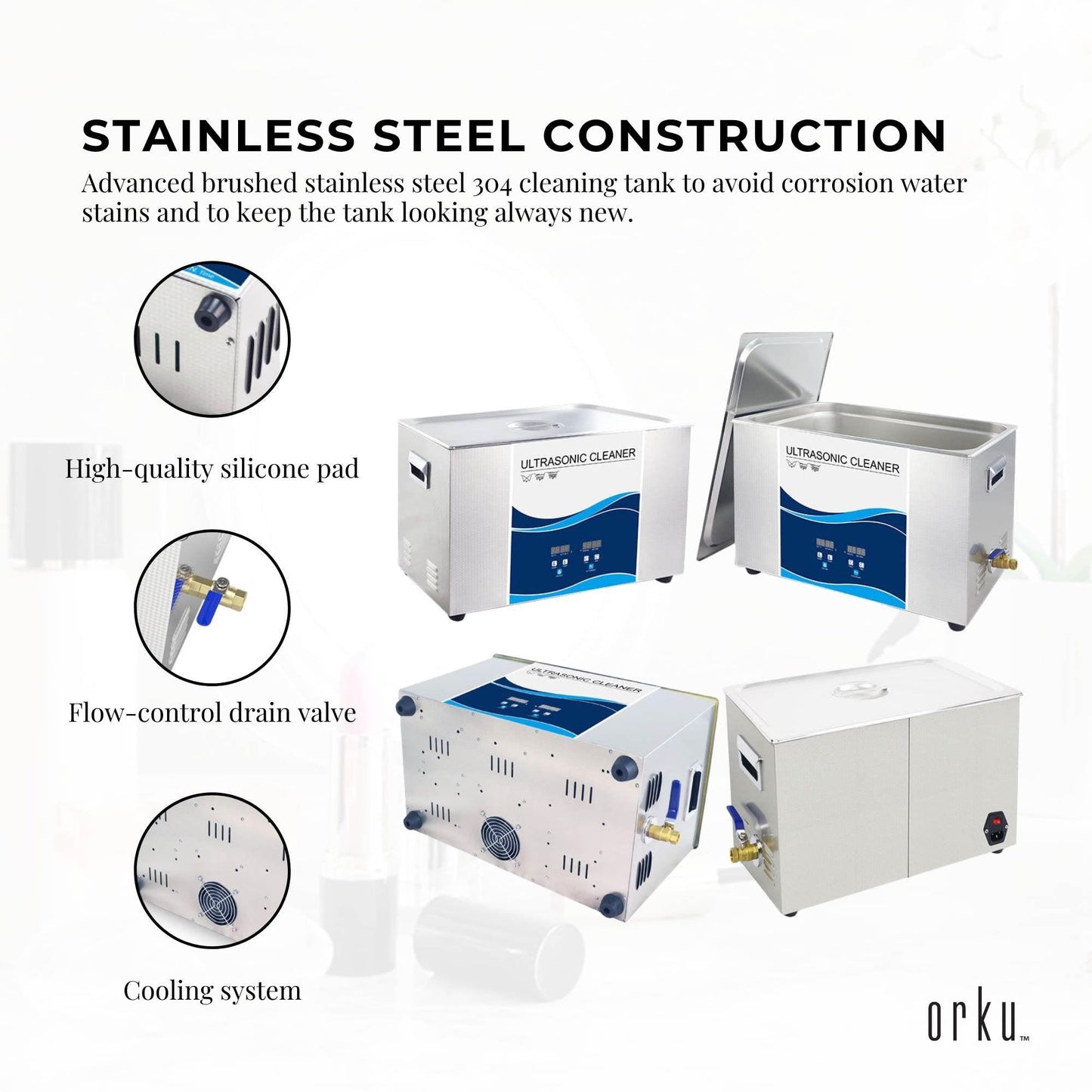 30L Digital Ultrasonic Cleaner Jewelry Ultra Sonic Bath Degas Parts Cleaning.