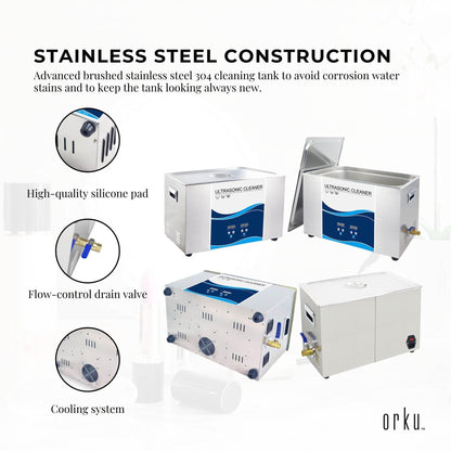 30L Digital Ultrasonic Cleaner Jewelry Ultra Sonic Bath Degas Parts Cleaning.