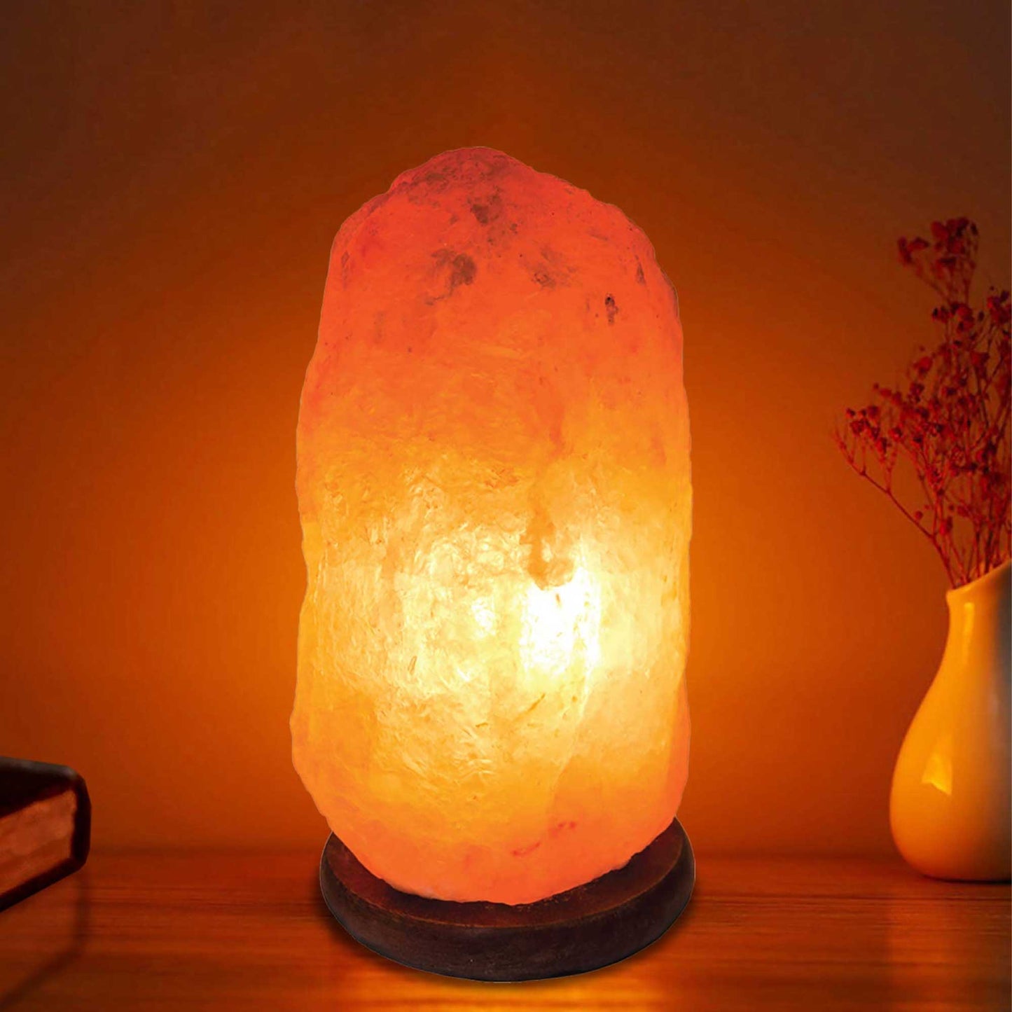 12V 12W 5Kgs Himalayan Pink Salt Lamp Natural Rock Crystal Light Bulb On/Off.