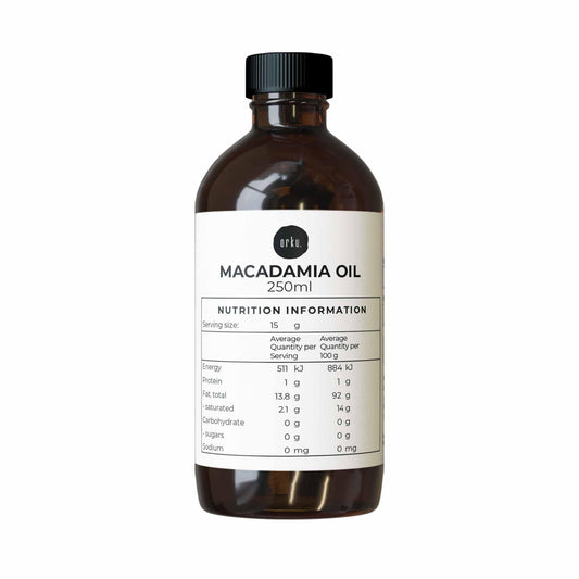 250ml Orku Macadamia Nut Oil - Natural Cold Pressed Food Grade Pure Cooking Oils.