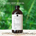 Orku 1L Organic Hemp Seed Oil - Cold Pressed Food Grade Oils.