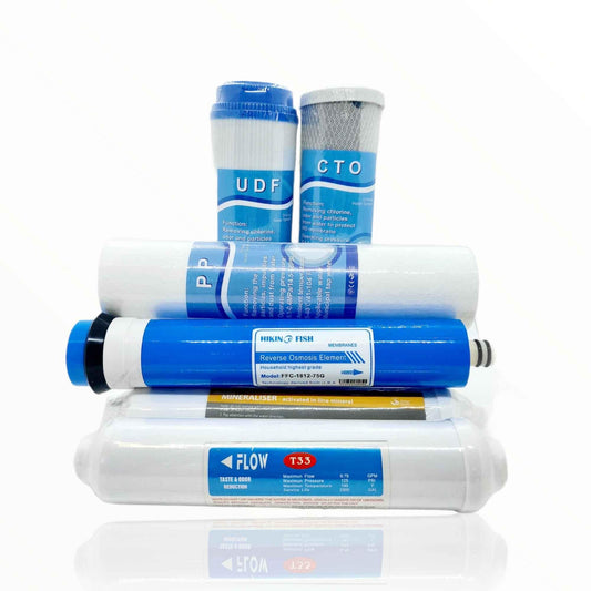6 Stage RO Water Filter Cartridge Replacement Pack Reverse Osmosis Home System.