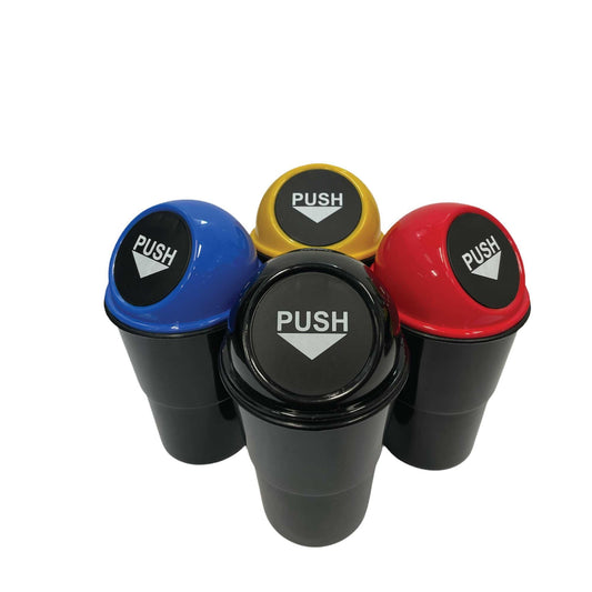 12x 550ml Mini Car Rubbish Bin - Cup Holder Trash Can Coin Ashtray Random Colour.