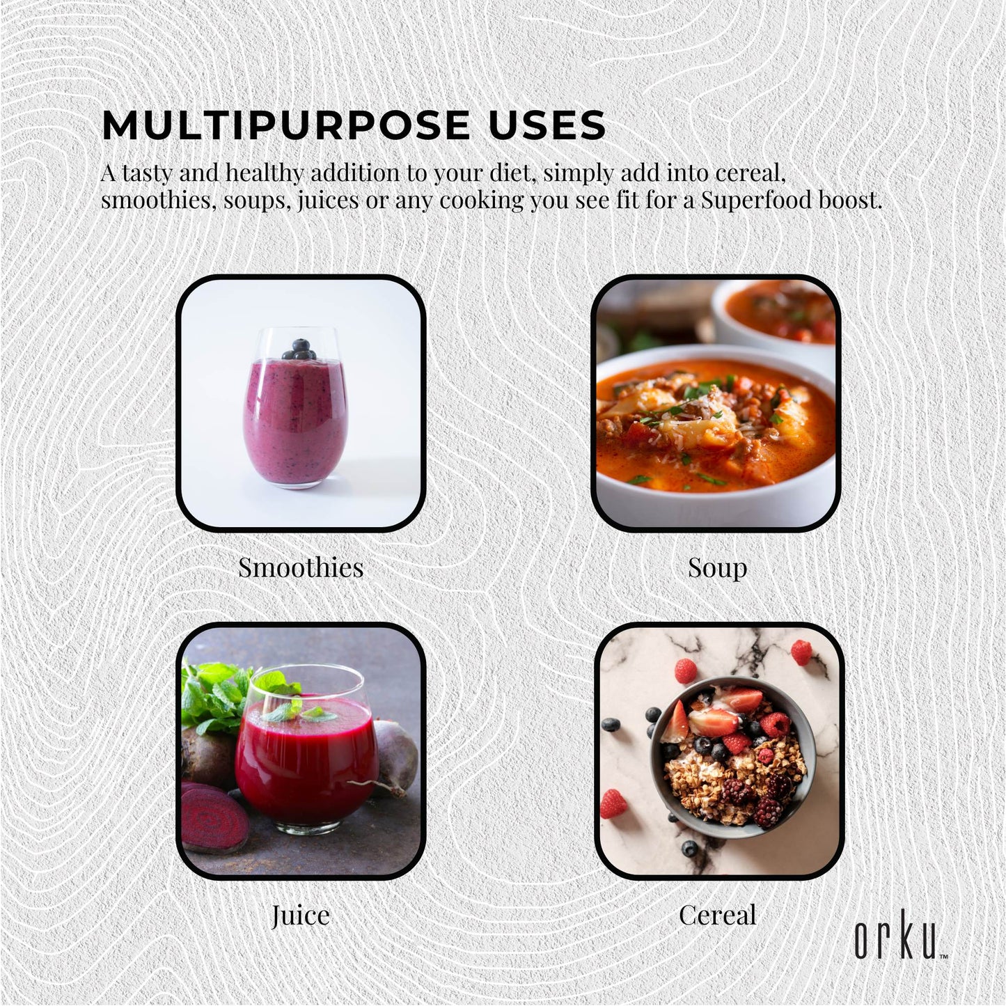 Orku 800g Organic Beetroot Powder - 100% Pure Beet Root Powder - Beta vulgaris