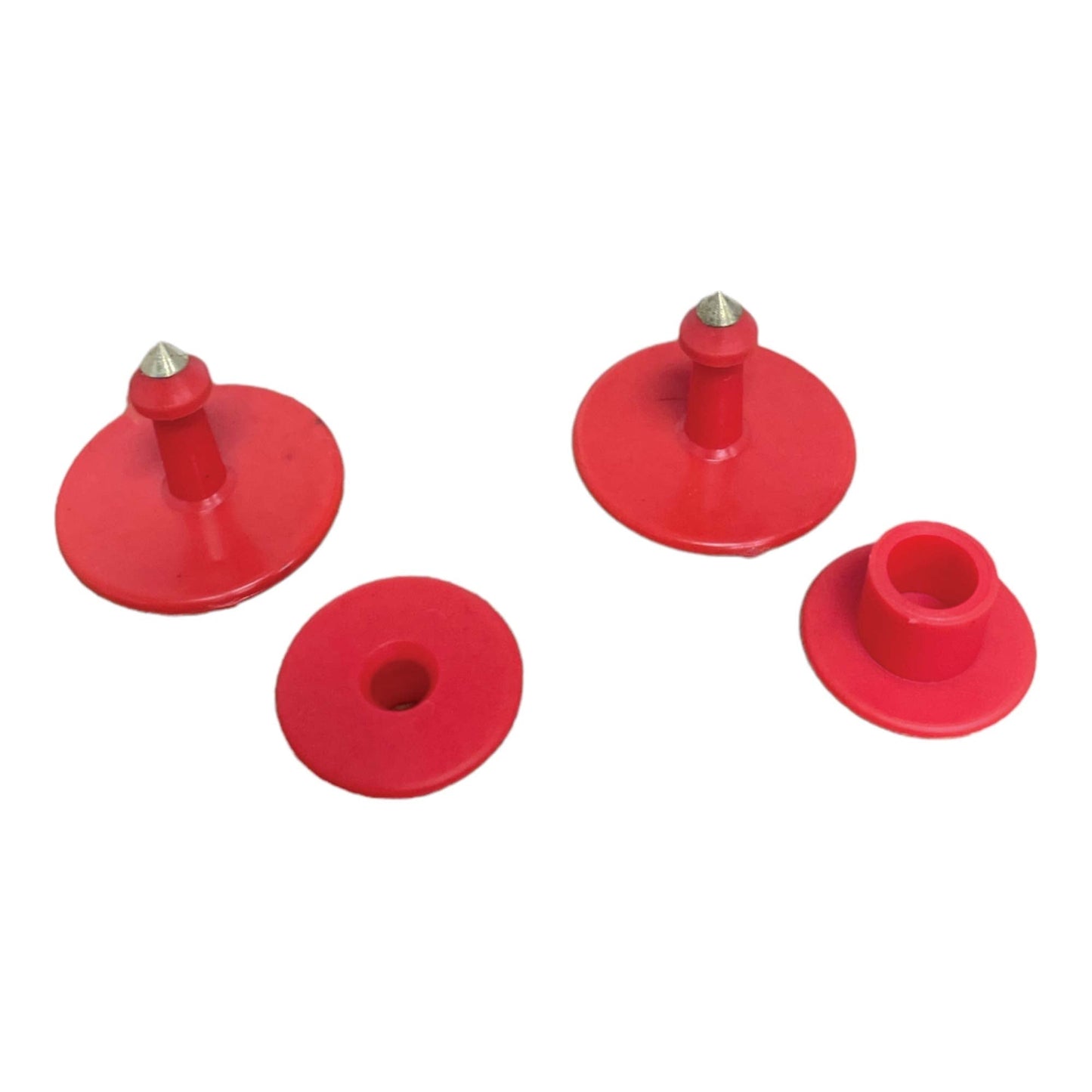 1-100 Cattle Number Ear Tag 6x7cm Set - Medium Red Sheep Livestock Label