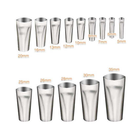 14pc Stainless Steel Caulking Nozzles - Sealant Applicator Accessory Tool Set.