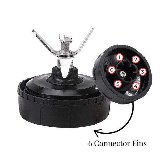 For Nutri Ninja Extractor Blade - 6 Fin Female Connection Replacement Parts.