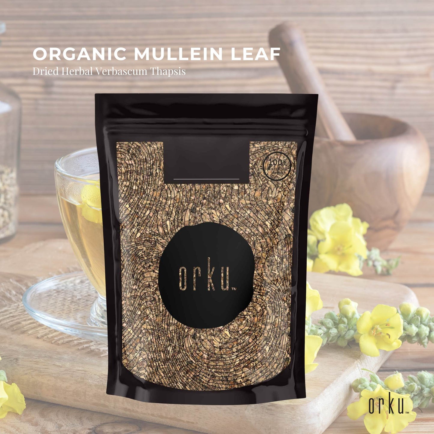 1Kg Organic Mullein Leaf - Dried Herbal Verbascum Thapsis