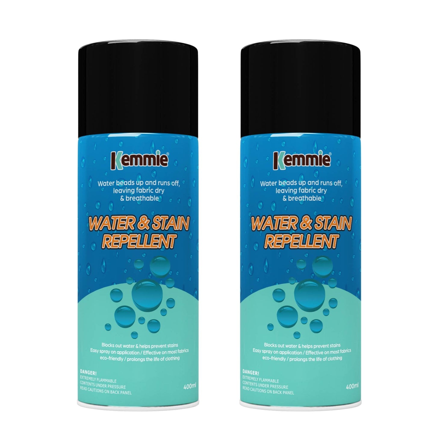 Kemmie 2x212g Water and Stain Repellent Spray for Shoes Suede Leather and Fabric
