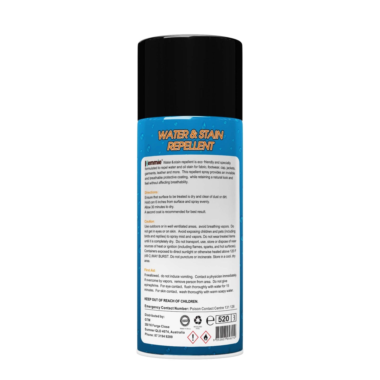 Kemmie 2x212g Water and Stain Repellent Spray for Shoes Suede Leather and Fabric