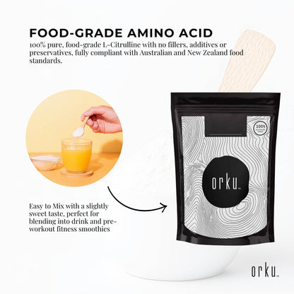 Orku 3Kg L-Citrulline Powder Buckets - 100 % Pure Food Grade Amino Acid