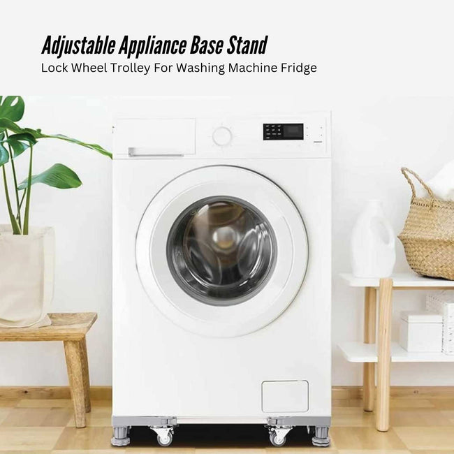 Tooleroo Adjustable Appliance Base Stand for Washing Machine with Locking Wheels Main Image