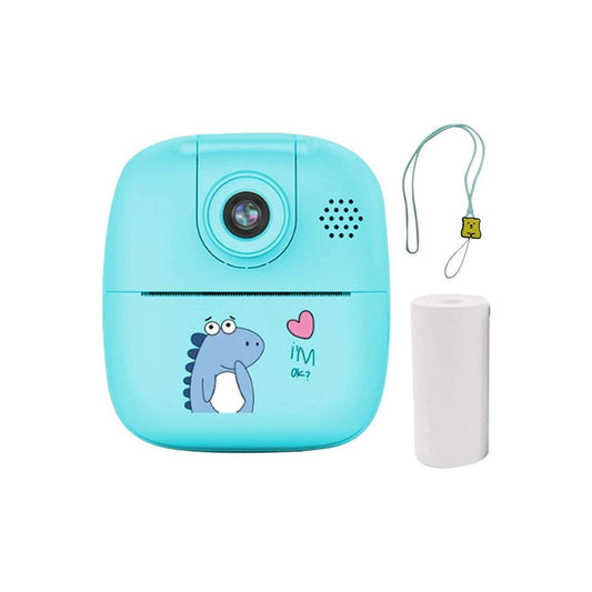 Kids Rechargeable Instant Print Camera Blue - Digital Thermal Photo Video MP3.