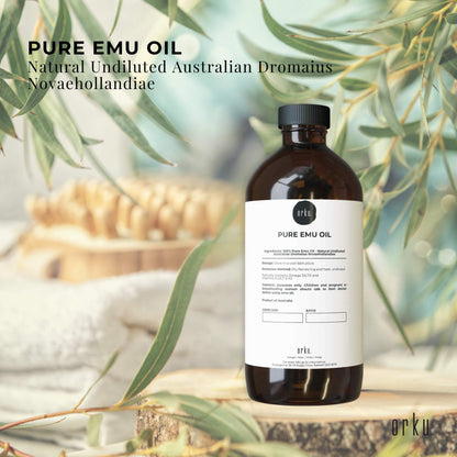 Orku 100ml Pure Emu Oil - Natural Undiluted Australian Dromaius Novaehollandiae