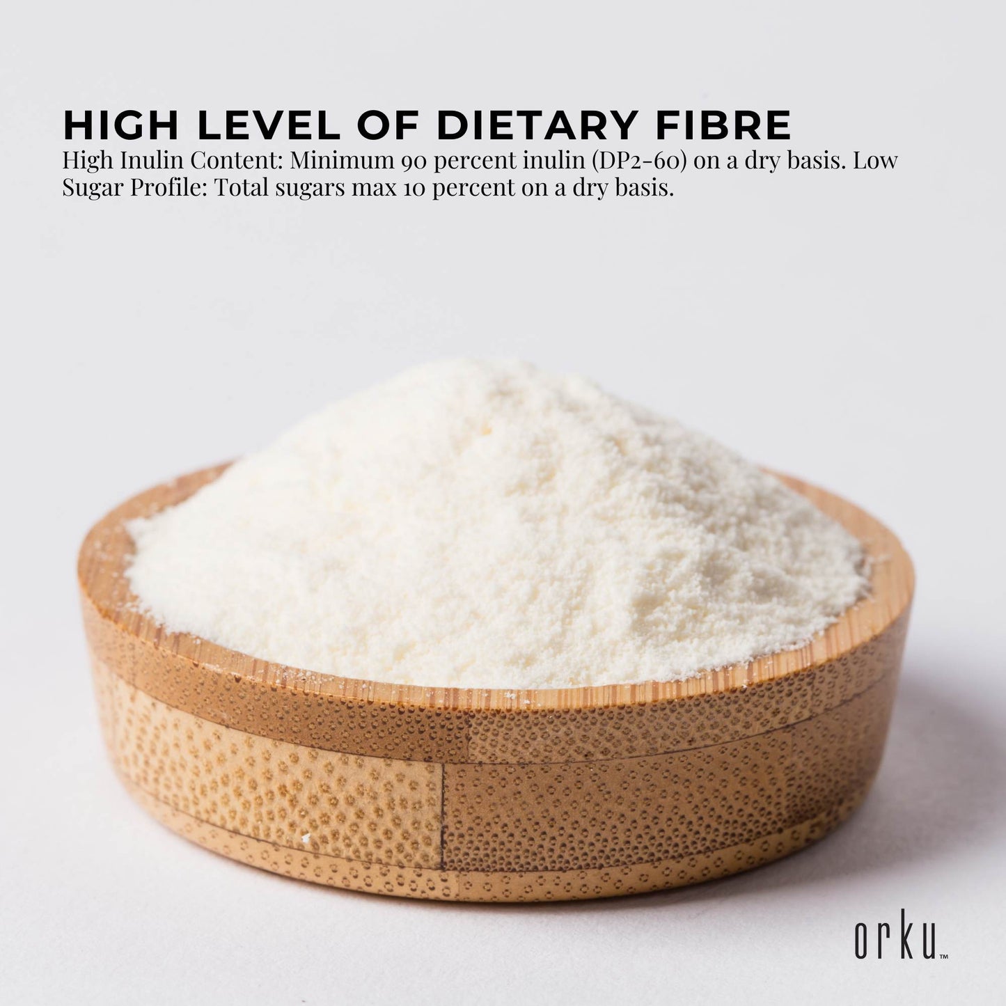 Orku 100g Chicory Root Inulin Powder - Unflavoured Food Ingredient