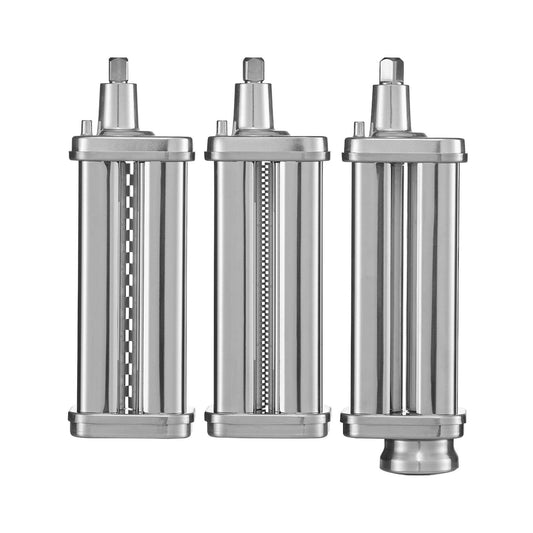 Kitchee Pasta Noodle Maker Roller Cutter Attachments - Compatible with KitchenAid Mixer.