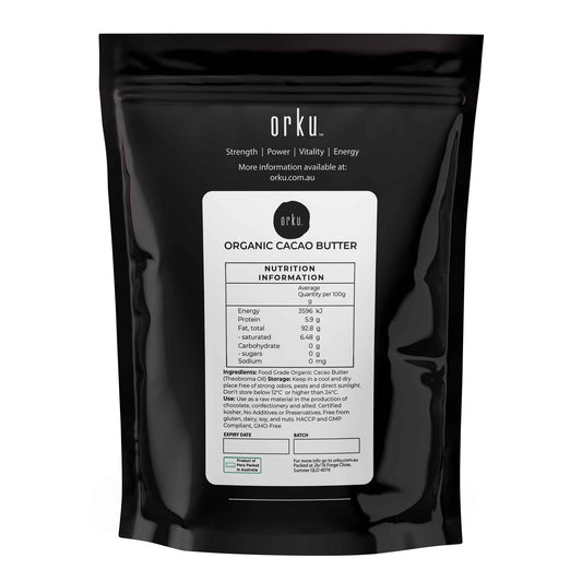 500g Organic Cacao Butter - Cold Pressed Raw Natural Food Grade Blocks.
